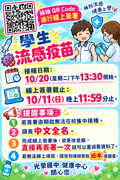 流感接種日期