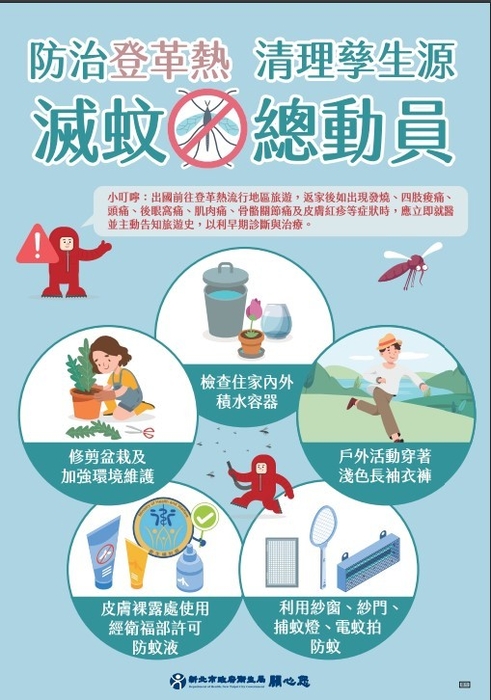登革熱滅蚊總動員圖文海報